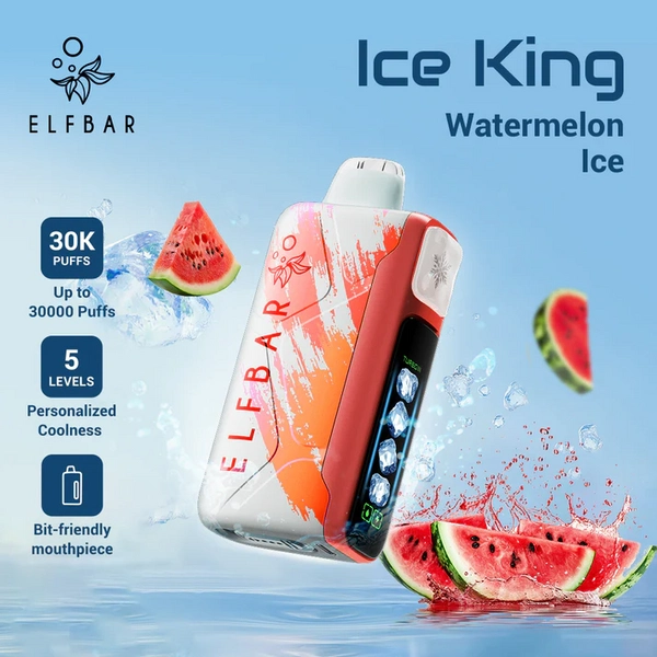Elfbar-Iceking-30000-PuffsWatermelonIce.webp Elfbar Iceking 30000 Puffs - Blue razz ice