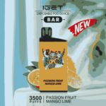 IGET BAR PASSION FRUIT MANGO LIME GUAVA 3500 Puffs - Image 2