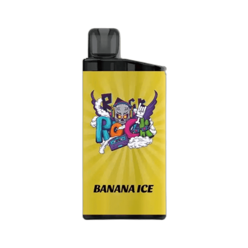 Australian vaper holding peach ice alibarbar device in outdoor setting