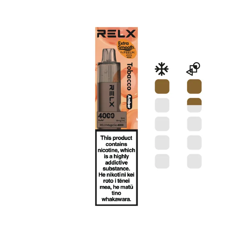 blackett smoke shop RELX MagicGo 4000 Tobacco Amber device