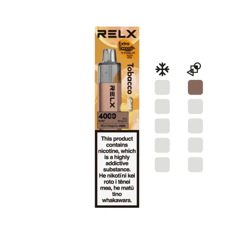juul in australia RELX MagicGo 4000 Tobacco gold